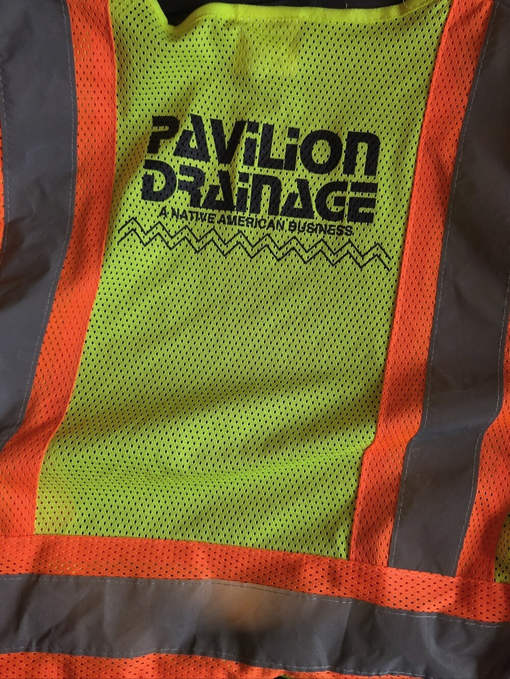 Zip Up Fluorescent Safety Vest Size Medium